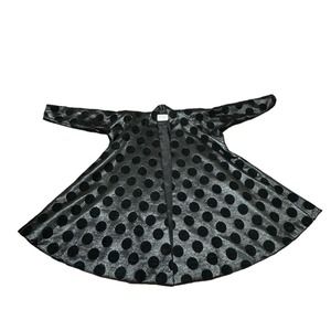 Size 4 Ann Lawrence Vintage Black Polka Dot Coat Dress / Winter Outerwear